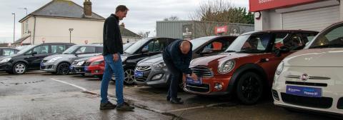 Dealer on forecourt