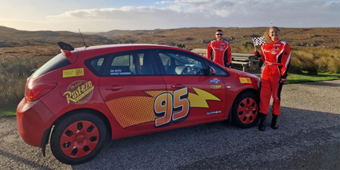 Faymee and Ian with Lightning McQueen - main