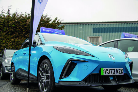 Blue EV with CBMF branding on top - desktop